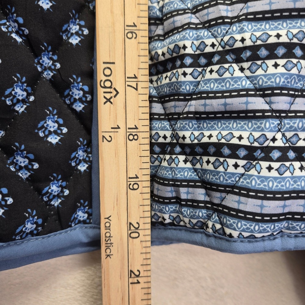 Reversible Quilted Patchwork Jacket Blue Pink Pai… - image 2